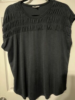 Maurices Black Smocked Yoke Tank Top